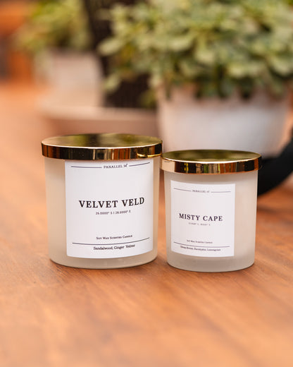 Velvet veld & Misty Cape  Luxury Candle Voyage