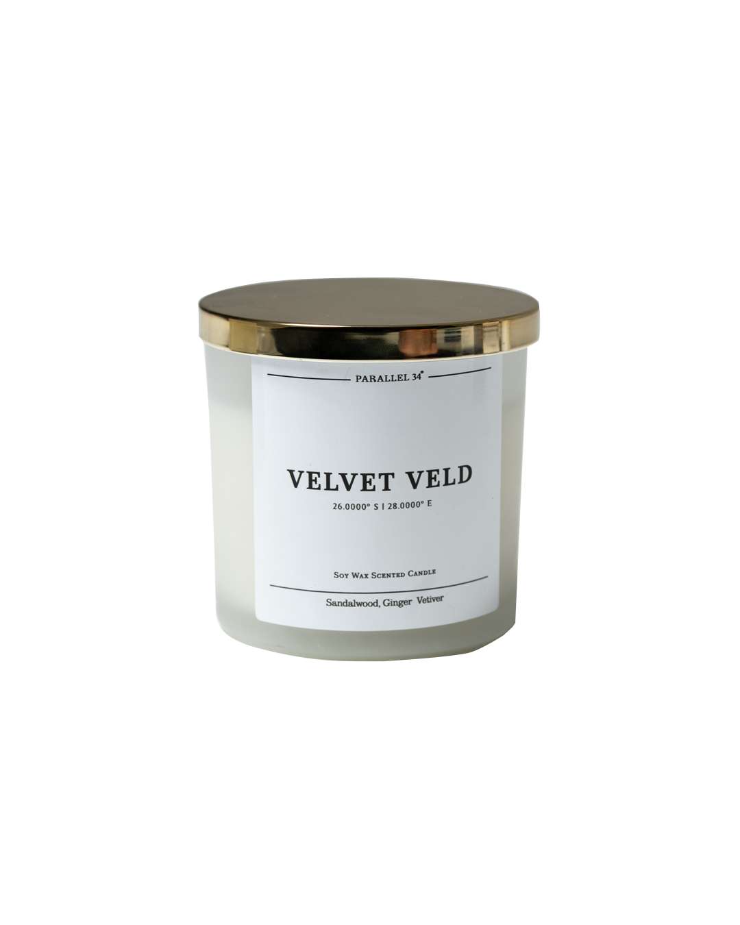 Velvet Veld Large Luxury Candle – Soy Wax,  Sandelwood, Ginger, Vetiver