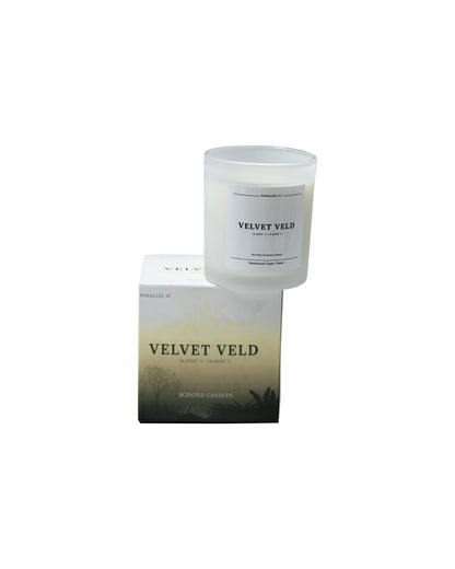 Velvet Veld Mini Luxury Candle – Soy Wax,  Sandelwood, Ginger, Vetiver