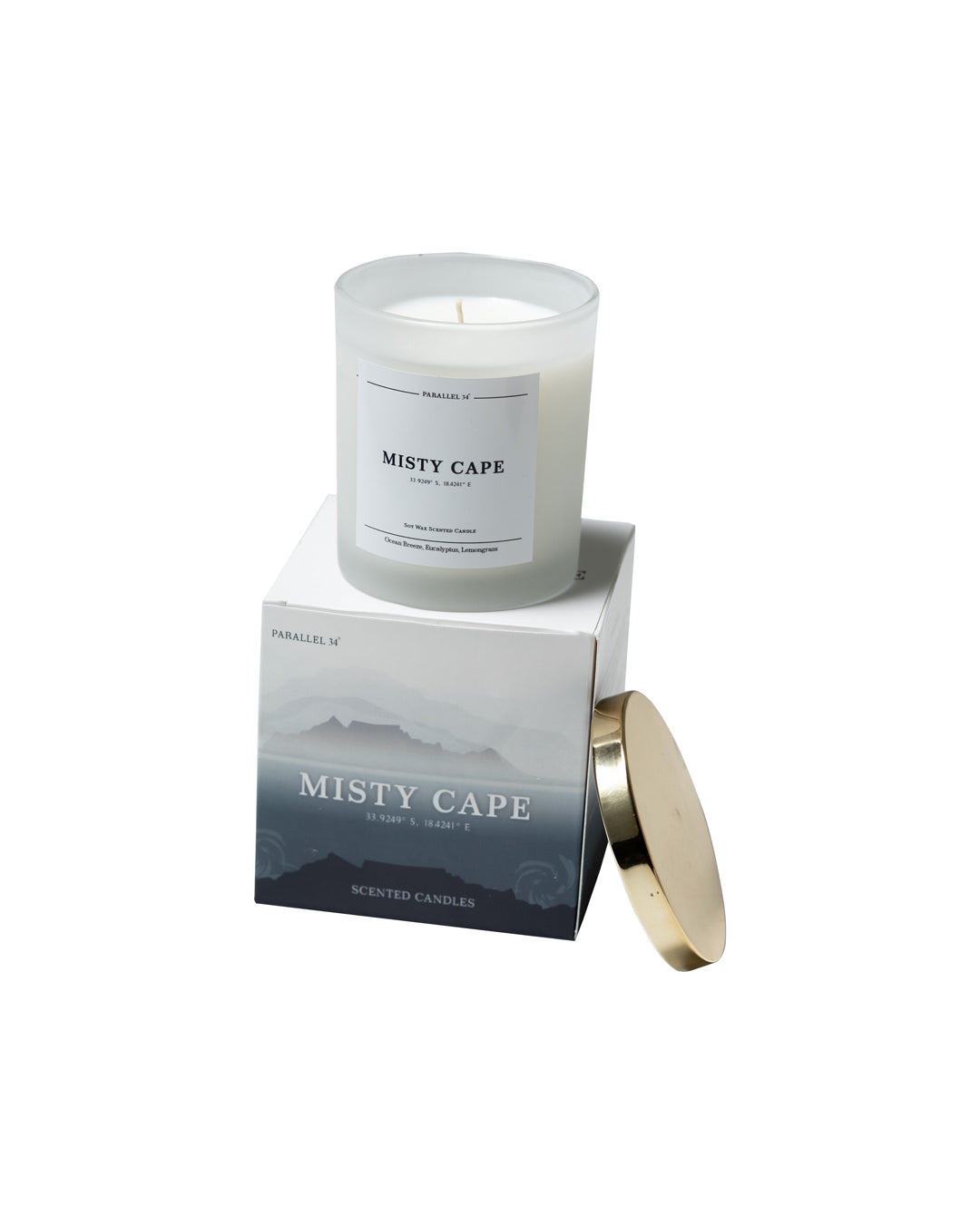 Misty Cape Voyage Mini Luxury Candle -  Ocean Breeze, Eucalyptus & Lemongrass